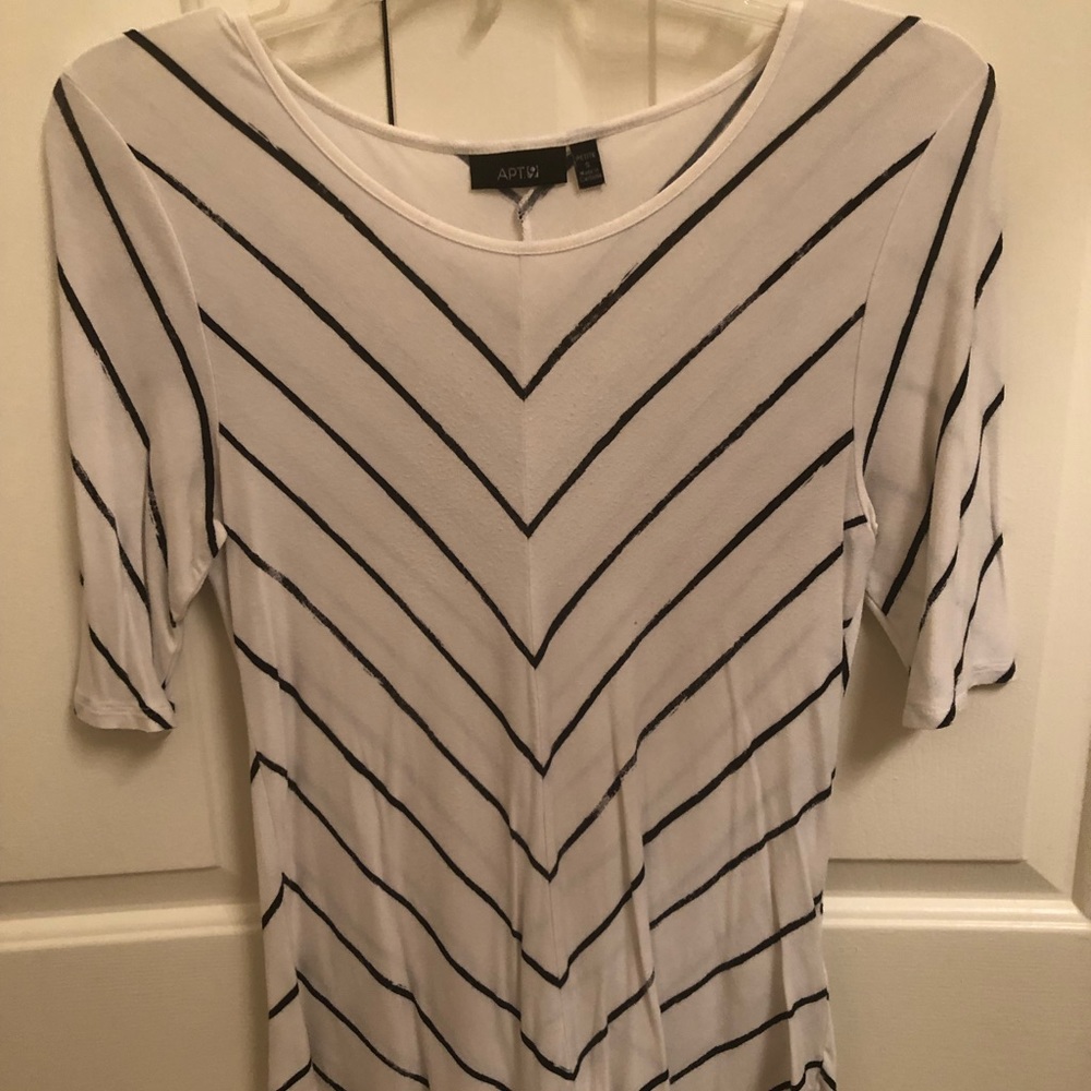 White and Black Blouse